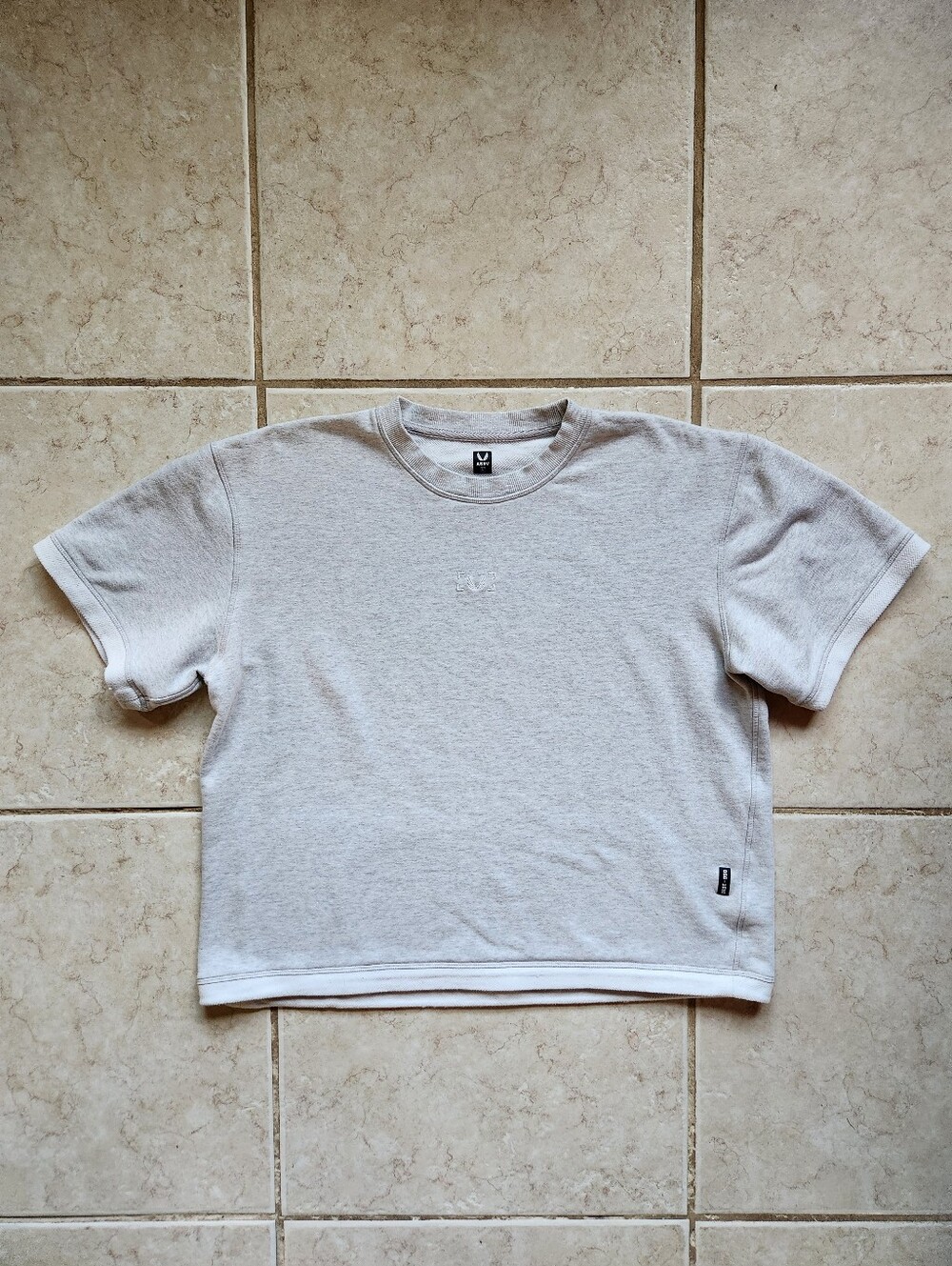 ASRV 1026 Herringbone Terry Oversized Cinch Tee Heather Grey Men's Size L